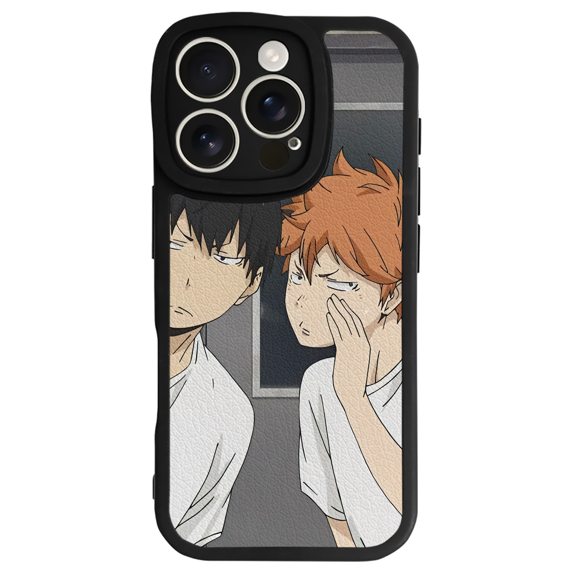 （画像用） ハイキュー!! Haikyu!! 【iPhone 16シリーズ対応】シリコンスマホケース（レザー調） 材質：シリコン